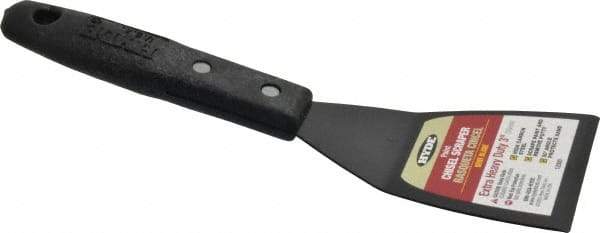 Hyde Tools - Stiff Carbon Steel Bent Chisel - 3" Blade Width, Polypropylene Handle - Americas Industrial Supply