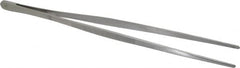 Value Collection - 10" OAL Stainless Steel Assembly Tweezers - Blunt, Serrated Points - Americas Industrial Supply