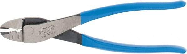 Channellock - 9-3/4" OAL Crimping Pliers - Plastic Dipped Handle - Americas Industrial Supply