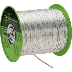 Greenlee - 3,000 Ft. Long, Polyester Measuring Tape - 3/16 Inch Diameter, 170 Lb. Breaking Strength - Americas Industrial Supply