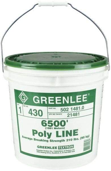 Greenlee - 5,200 Ft. Long, Polyline Rope - 240 Lb. Breaking Strength - Americas Industrial Supply