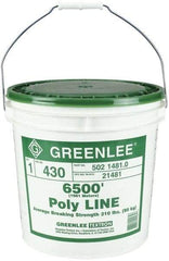 Greenlee - 6,500 Ft. Long, Polyline Rope - 210 Lb. Breaking Strength - Americas Industrial Supply