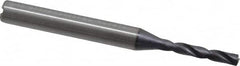 Kennametal - 3mm 180° Spiral Flute Solid Carbide Screw Machine Drill Bit - Americas Industrial Supply