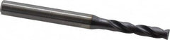 Kennametal - 4.5mm 180° Spiral Flute Solid Carbide Screw Machine Drill Bit - Americas Industrial Supply