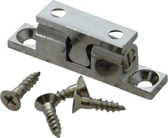 Sugatsune - 1.97" Long x 0.39" Wide x 0.63" High, Zinc Alloy Tension Catch - Chrome Plated, 2.9(6.4) N/Lb Pull Force, 3.1(6.8) N/Lb Push Force, 1-3/16" Long Strike, 23/64" Wide Strike - Americas Industrial Supply