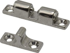 Sugatsune - 1.67" Long x 0.31" Wide x 0.54" High, Stainless Steel Tension Catch - Polished Stainless Steel Finish, 1.3(2.9) N/Lb Pull Force, 2.0(4.4) N/Lb Push Force, 7/16" Long Strike, 19/64" Wide Strike - Americas Industrial Supply