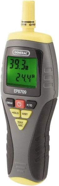 General - 14 to 122°F, 0 to 99.9% Humidity Range, Thermo-Hygrometer - Americas Industrial Supply