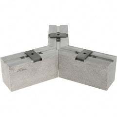 Abbott Workholding Products - Tongue & Groove Attachment, Square Soft Lathe Chuck Jaw - 3 Jaws, Aluminum, 2-1/8" Btw Mount Hole Ctrs, 6-1/2" Long x 2-1/2" Wide x 3" High, 0.4724" Groove, 0.4724" & 12mm Fastener - Americas Industrial Supply