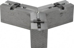 Abbott Workholding Products - Tongue & Groove Attachment, Square Soft Lathe Chuck Jaw - 3 Jaws, Aluminum, 1-3/4" Btw Mount Hole Ctrs, 4" Long x 1-1/2" Wide x 2" High, 5/16" Groove, 3/8" Fastener - Americas Industrial Supply