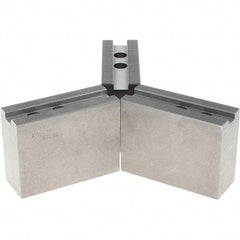 Abbott Workholding Products - 1.5mm x 60° Serrated Attachment, Square Soft Lathe Chuck Jaw - 3 Jaws, Steel, 63/64" Btw Mount Hole Ctrs, 4" Long x 1-1/2" Wide x 3" High, 0.5512" Groove, 0.4724" & 12mm Fastener - Americas Industrial Supply