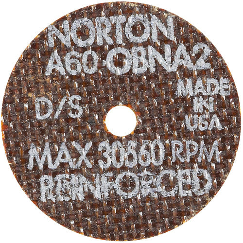 2″ × 0.060″ × 1/8″ Small Diameter Cut-Off Wheel Type 01 Straight 60 Grit Aluminum Oxide - Americas Industrial Supply