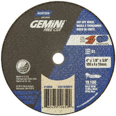 4″ × 1/8″ × 3/8″ Gemini Small Diameter Cut-Off Wheel Aluminum Oxide - Americas Industrial Supply