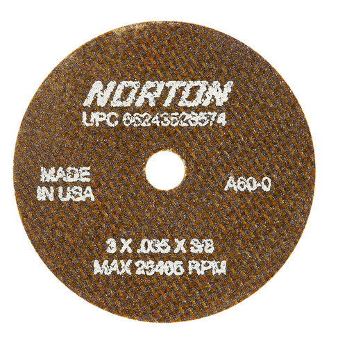 3 x .060 × 1/4″ OBNA2 Small Diameter Cut-Off Wheel <=3″ 23A 60 O BNA2 Type 01/41 - Americas Industrial Supply