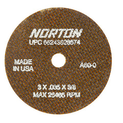 3 x .060 × 1/4″ OBNA2 Small Diameter Cut-Off Wheel <=3″ 23A 60 O BNA2 Type 01/41 - Americas Industrial Supply