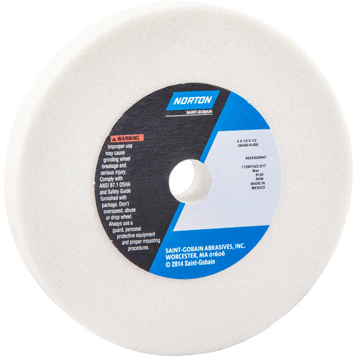 4″ × 1/2″ × 1/2″ 38A Toolroom Wheel Type 01 Straight 60 Grit Aluminum Oxide - Americas Industrial Supply