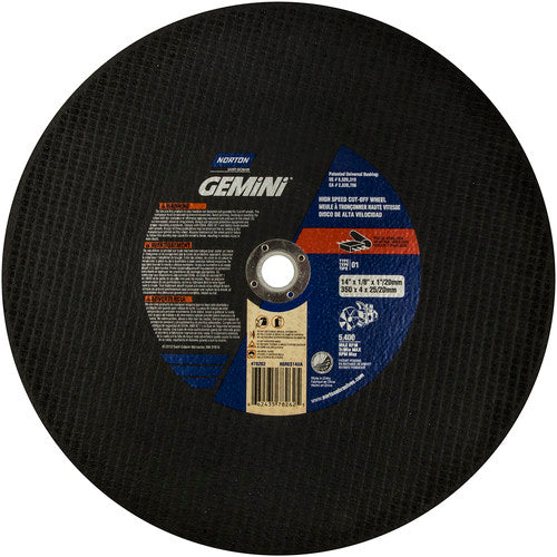 14″ × 1/8″ × 1″ Rescue High Speed Cut-Off Wheel Type 01 Straight 24 Grit Aluminum Oxide - Americas Industrial Supply