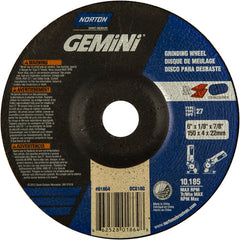 6 × 1/8 × 7/8″ Gemini Long Life Grinding Wheel A 24 T Type 27 - Americas Industrial Supply