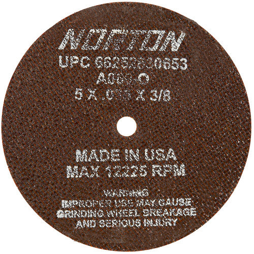 5″ × 0.035″ × 3/8″ Small Diameter Cut-Off Wheel Type 01 Straight 60 Grit Aluminum Oxide - Americas Industrial Supply