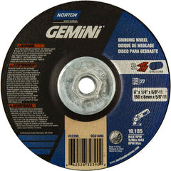 ‎6 × 1/4 × 5/8 - 11″ Gemini Grinding Wheel A 24 S Type 27 - Americas Industrial Supply