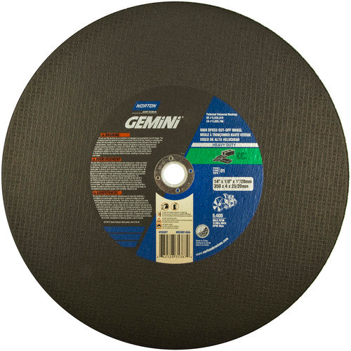 14″ × 1/8″ × 1″ Concrete HD High Speed Cut-Off Wheel Type 01 Straight 24 Grit - Americas Industrial Supply