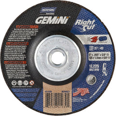 ‎5″ × 0.045″ × 5/8″-11 Gemini Non-Woven Depressed Center Wheel Type 27 24 Grit - Americas Industrial Supply