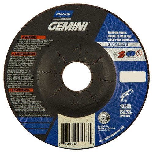 ‎4-1/2″ × 1/4″ × 7/8″ Gemini Non-Woven Depressed Center Wheel Type 27 30 Grit - Americas Industrial Supply
