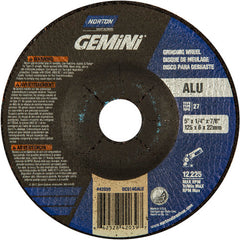 5″ × 1/4″ × 7/8″ Gemini Non-Woven Depressed Center Wheel Type 27 46 Grit Aluminum Oxide - Americas Industrial Supply