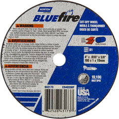 4 x .035 × 3/8″ BlueFire Small Diameter Cut-Off Wheel >3″ ZA 46 X Type 01/41 - Americas Industrial Supply