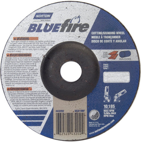 6 × 1/8 × 7/8″ BlueFire Grinding Wheel ZA 30 U Type 27 - Americas Industrial Supply