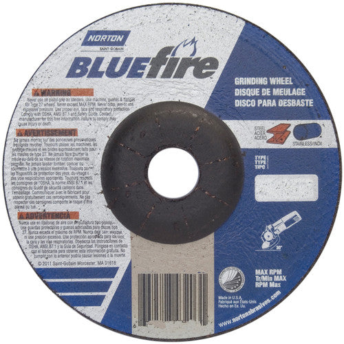 6 × 1/4 × 7/8″ BlueFire Grinding Wheel ZA 24 S Type 27 - Americas Industrial Supply