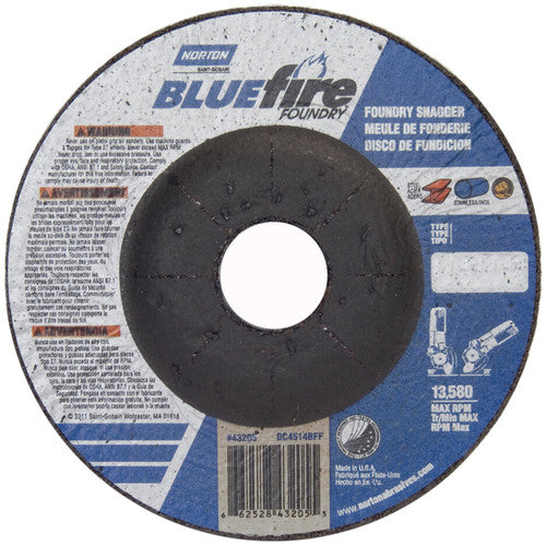 ‎4-1/2″ × 1/4″ × 7/8″ BlueFire Non-Woven Depressed Center Wheel Type 27 - Americas Industrial Supply
