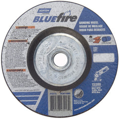 ‎4-1/2 × 1/4 × 5/8 - 11″ BlueFire Grinding Wheel ZA 24 S Type 27 - Americas Industrial Supply