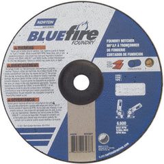 9″ × 1/8″ × 7/8″ BlueFire Non-Woven Depressed Center Wheel Type 27 Zirconia Alumina / Aluminum Oxide - Americas Industrial Supply
