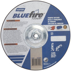 9″ × 1/8″ × 5/8″ BlueFire Non-Woven Depressed Center Wheel Type 27 Zirconia Alumina / Aluminum Oxide - Americas Industrial Supply