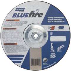 9″ × 1/8″ × 5/8″ BlueFire Non-Woven Depressed Center Wheel Type 27 Zirconia Alumina / Aluminum Oxide - Americas Industrial Supply