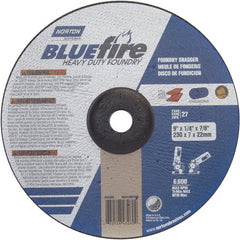 9″ × 1/4″ × 7/8″ BlueFire Non-Woven Depressed Center Wheel Type 27 Zirconia Alumina / Aluminum Oxide - Americas Industrial Supply