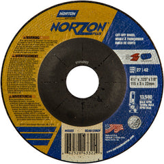 ‎4-1/2″ × 1/8″ × 7/8″ NorZon Plus Non-Woven Depressed Center Wheel Type 27 - Americas Industrial Supply