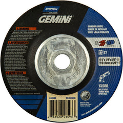 ‎4-1/2 × 1/4 × 5/8 - 11″ Gemini Grinding Wheel A 24 S BDA Type 27 - Americas Industrial Supply