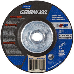 ‎4-1/2″ × 1/4″ × 5/8″-11 Gemini Depressed Center Wheel Type 27 Aluminum Oxide - Americas Industrial Supply