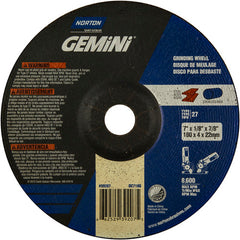 7 × 1/8 × 7/8″ Gemini Long Life Grinding Wheel A 24 R Type 27 - Americas Industrial Supply