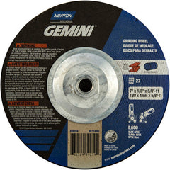 ‎7 × 1/8 × 5/8 - 11″ Gemini Long Life Grinding Wheel A 24 R Type 27 - Americas Industrial Supply