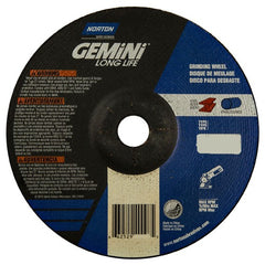 7 × 1/4 × 7/8″ Gemini Long Life Grinding Wheel A 24 R Type 27 - Americas Industrial Supply