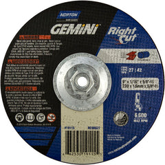 9″ × 0.060″ × 5/8″ Gemini Non-Woven Depressed Center Wheel Type 27 - Americas Industrial Supply