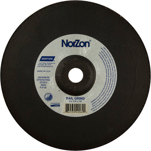9″ × 1/4″ × 7/8″ NorZon III Non-Woven Depressed Center Wheel Type 27 - Americas Industrial Supply