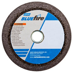 4″ / 3″ × 2″ × 5/8″-11 Snagging Wheel Blue Fire Type 11 Flaring Cup 16 Grit - Americas Industrial Supply