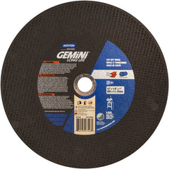 12″ × 1/8″ × 1″ Gemini Stationary Saw Type 01 Straight Cut-Off Wheel Aluminum Oxide - Americas Industrial Supply