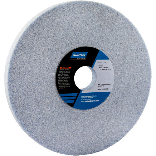 ‎8″ × 1/2″ × 1-1/4″ Gemini Toolroom Wheel Type 01 Straight 46 Grit Aluminum Oxide - Americas Industrial Supply