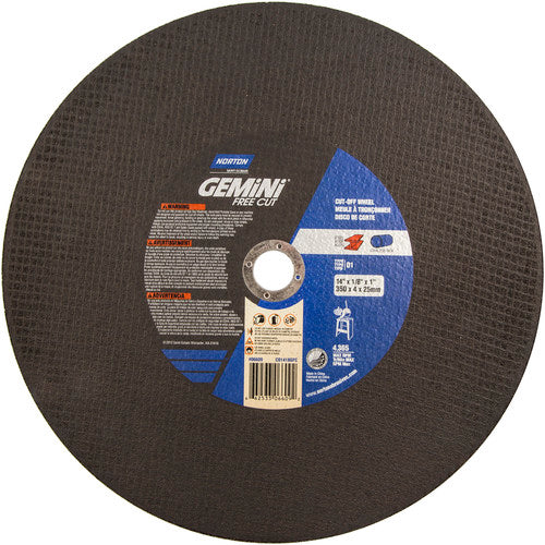 14″ × 1/8″ × 1″ Gemini Stationary Saw Cut-Off Wheel Aluminum Oxide - Americas Industrial Supply