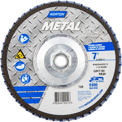 ‎7 × 5/8 - 11″ Metal Fiberglass Conical Flap Disc Type 29 P60 Grit R828 Zirconia Alumina - Americas Industrial Supply