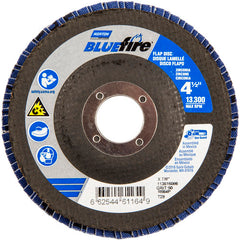 ‎4-1/2 × 7/8″ BlueFire Fiberglass Conical Flap Disc Type 29 P80 Grit R884P Ceramic Alumina - Americas Industrial Supply